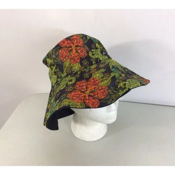 Sloggers Green and Black Sun Hat Wide Brim - Picture 5 of 8